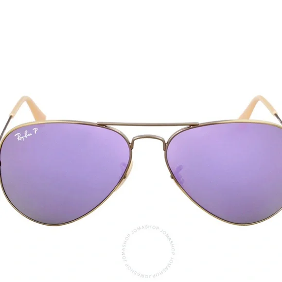 Ray-Ban | Accessories | Rayban Aviator Polarized Lilac Flash  display picture 3